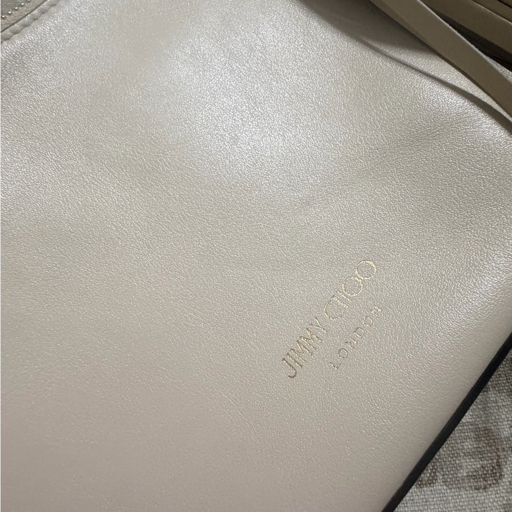 Jimmy Choo Cream Shoulder Bag with Tassel - Picture 3 of 7